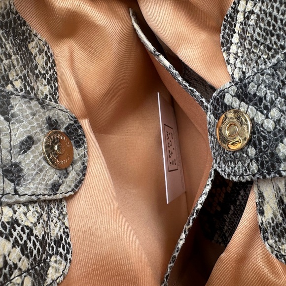 NWT TMRW STU/DIO Mateo 100% Leather Black Multi Python 3-in-1 Bag OS - Picture 8 of 9